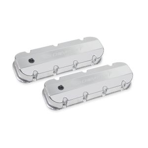 HOLLEY #241-280 BBC Billet Rail Fab. Alm Valve Covers w/.125 Hole