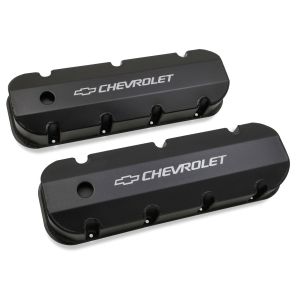 HOLLEY #241-281 BBC Billet Rail Fab. Alm Valve Covers w/.125 Hole