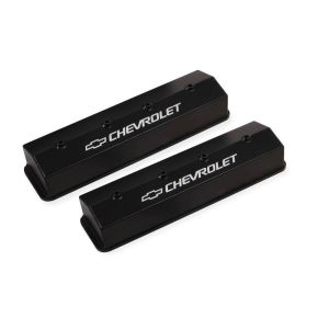 HOLLEY #241-286 SBC Billet Rail Fab. Alm Valve Covers wo/Hole