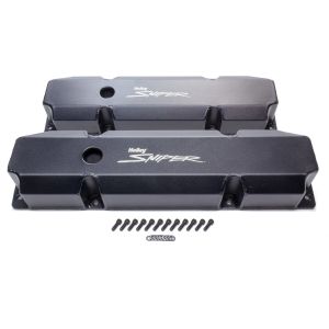 HOLLEY #890005B Sniper Fabricated Valve Covers  BBM Tall