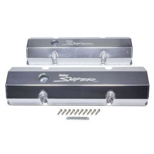 HOLLEY #890010 Sniper Fabricated Valve Covers SBC Tall