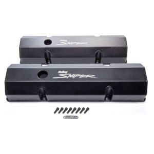 HOLLEY #890010B Sniper Fabricated Valve Covers  SBC Tall