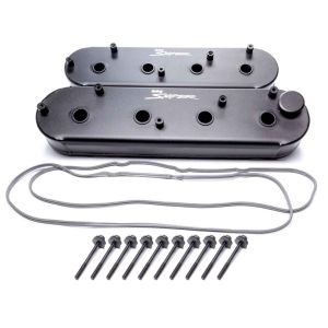 HOLLEY #890014B Sniper Fabricated Valve Covers  SGM LS Tall