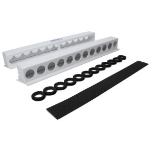 HEPFNER RACING PRODUCTS #HRP6350-WHT Torsion Bar Rack Holds 12 Sprint Bars White