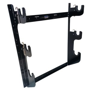 HEPFNER RACING PRODUCTS #HRP6776-BLK Axle Rack Wall Mount 1 Rear and 2 Fronts Blk