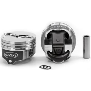 ICON PISTONS #IC840.030 BBM Dished Piston Set - 4.350 Bore -23.7cc