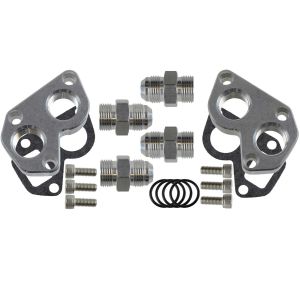 ICT BILLET #551564 LS Remote Mount Water Pump Adapters w/ -12AN