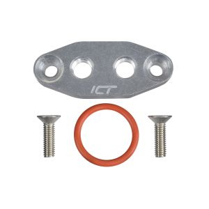 ICT BILLET #551666 LS Dual 1/8in NPT Oil Fe Ed Plate LS1
