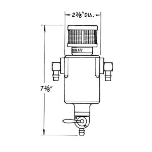 JAZ #605-375-01 Mini-Breather Tank w/3/8in Fittings
