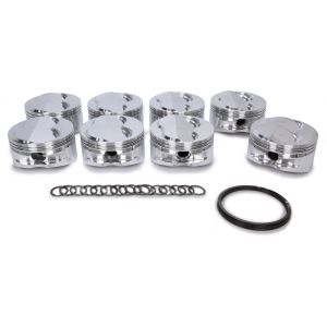 JE PISTONS #213112 SBC 400 Domed Piston Set 18 Degree