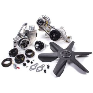 JONES RACING PRODUCTS #2441-AR-68-EMP Drive Kit HTD SBC Crate P/S W/P & Alt w/Fan
