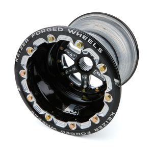 KEIZER ALUMINUM WHEELS, INC. #10104spfblb Splined Wheel B/L 10x10 4in BS 27Spl Black