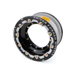 KEIZER ALUMINUM WHEELS, INC. #1063FBLBT Wheel 4-Pin 10x6 3in BS w/Bdlk & Tabs Black