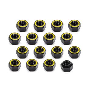 KLUHSMAN RACING PRODUCTS #KRC-8211 Lugnut 20Pk 5/8-11 Alum Refl Yellow