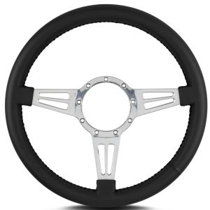 LECARRA STEERING WHEELS #44401 Steering Wheel Mark 4 Do uble Slot Pol. w/Blk Wra