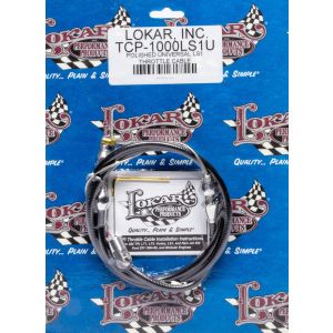 LOKAR #TCP-1000LS1U Polished Universal Throt tle Cable LS Engine