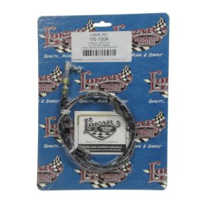 LOKAR #VS-1004 VS Throttle Cable Black Black Wrap w/ Blue Trace