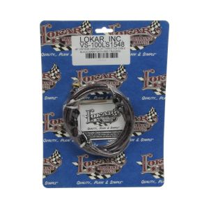 LOKAR #VS-100LS1548 VS Throttle Cable Black Black Wrap w/ Red Tracer