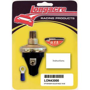 LONGACRE #52-43000 Oil Pressure Sender 1/8in. NPT 15-50psi