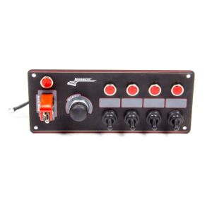 LONGACRE #52-44869 Ignition Panel Black w/ 4 Acc. and Pilot Light