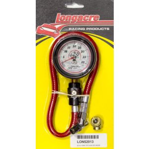 LONGACRE #52-52013 Tire Gauge 0-40PSI 2.5in GID Deluxe