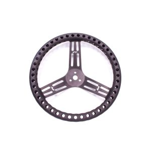 LONGACRE #52-56833 Streering Wheel 14in Dished Drilled Black