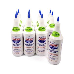 LUCAS OIL #10011 Power Steering Stop Leak Case 12x1 Qt