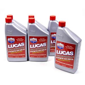 LUCAS OIL #10054 Synthetic 20w50 Oil 6x1 Qt