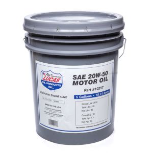 LUCAS OIL #10257 SAE 20W-50 Plus Motor Oi l/1x1/5 Gallon Pail