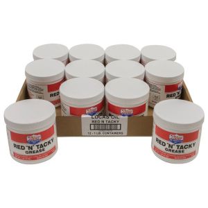 LUCAS OIL #10574 Red N Tacky Grease Case 12 x 1lb Tubs