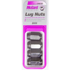 MCGARD #64030 Lug Nuts 1/2-20 4 Pack Black Cone Seat