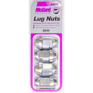 MCGARD #64073 Lug Nuts M14x1.5 4 Pack Chrome Bulge Seat