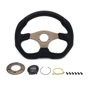 MOMO AUTOMOTIVE ACCESSORIES #EAG35BK0S Steering Wheel - Eagle 350 Diam  40 Dish  Blk L