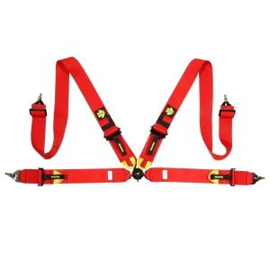 MOMO AUTOMOTIVE ACCESSORIES #M040303RD Corsa Harness 4 Point 3x3 Red Clip in  Cam