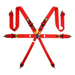 MOMO AUTOMOTIVE ACCESSORIES #M060303RD Corsa Harness 6 Point 3x3x2 Red Clip in Cam