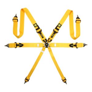 MOMO AUTOMOTIVE ACCESSORIES #M060303YL Corsa Harness 6 Point 3x3x2 Yellow Clip in Cam