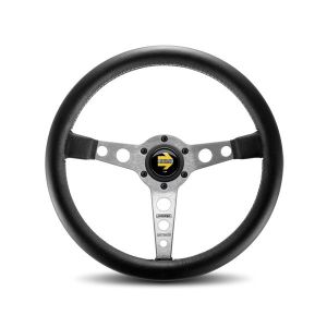 MOMO AUTOMOTIVE ACCESSORIES #PRO35BK0S Prototipo Steering Wheel Leather Silver Spoke