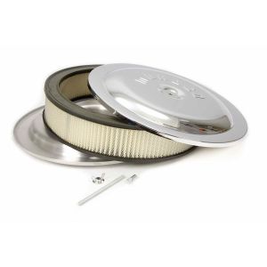 MOROSO #65913 14x3 Air Cleaner Kit w/Raised Bottom Chrome