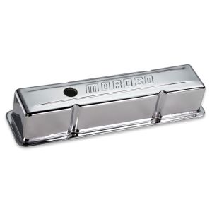 MOROSO #68102 Chrome B/E Valve Covers SBC Tall w/o Baffle