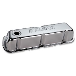 MOROSO #68201 Chrome B/E Valve Covers SBF Tall w/Baffle