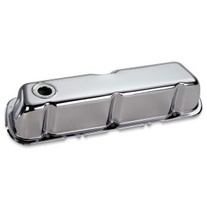 MOROSO #68210 SBF Steel Valve Cover Set - Chrome No Logo