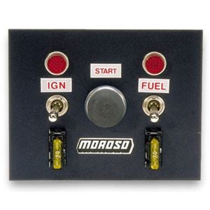 MOROSO #74130 Toggle Switch Panel 4in x 5in - Black Finish