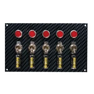 MOROSO #74148 Fiber Design Switch Panel - Black/Black