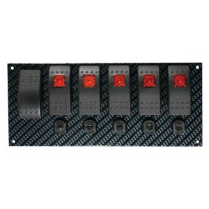 MOROSO #74193 Fiber Design Switch Panel - Black/Black