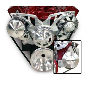 MARCH PERFORMANCE #21155 SBC Style Track Pulley Set w/Power Steering
