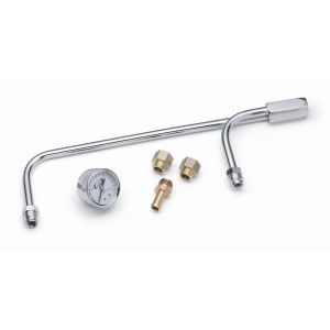 MR. GASKET #1576 Chrome Fuel Line w/Press Gauge (Demon Carbs)