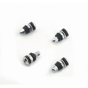 MR. GASKET #1957MRG Chrome Tire Valves (4pk) Short Screw-On Mount