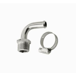 MR. GASKET #2970G 3/8in NPT 90deg Chrome Hose Fitting To 3/8in Ho