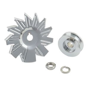 MR. GASKET #6808 Chrome Alt Fan & Pulley