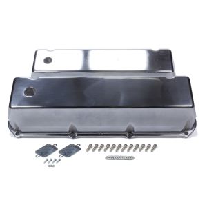 MR. GASKET #6873G BBF Cast Alm Valve Cover Set w/Hole Polished